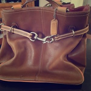 Coach Brown Leather Hobo Purse